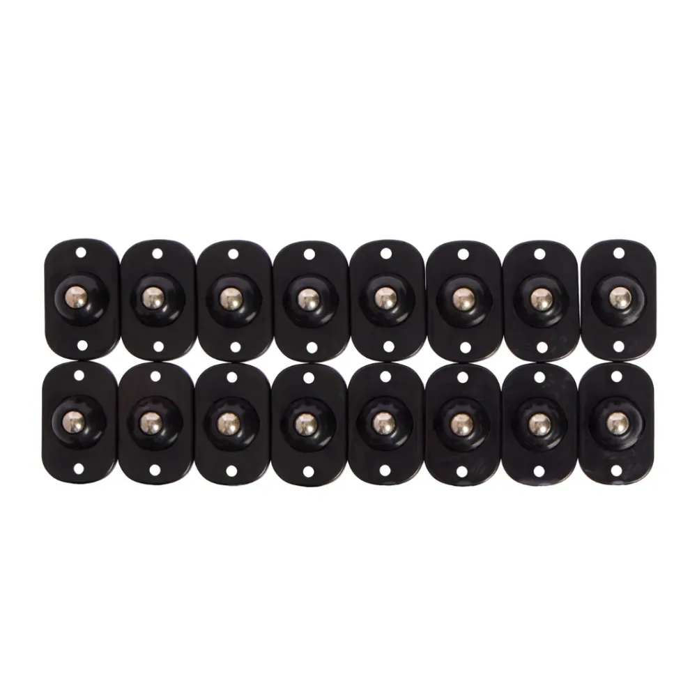 16pc Self-Adhesive Caster Wheels - Onyx