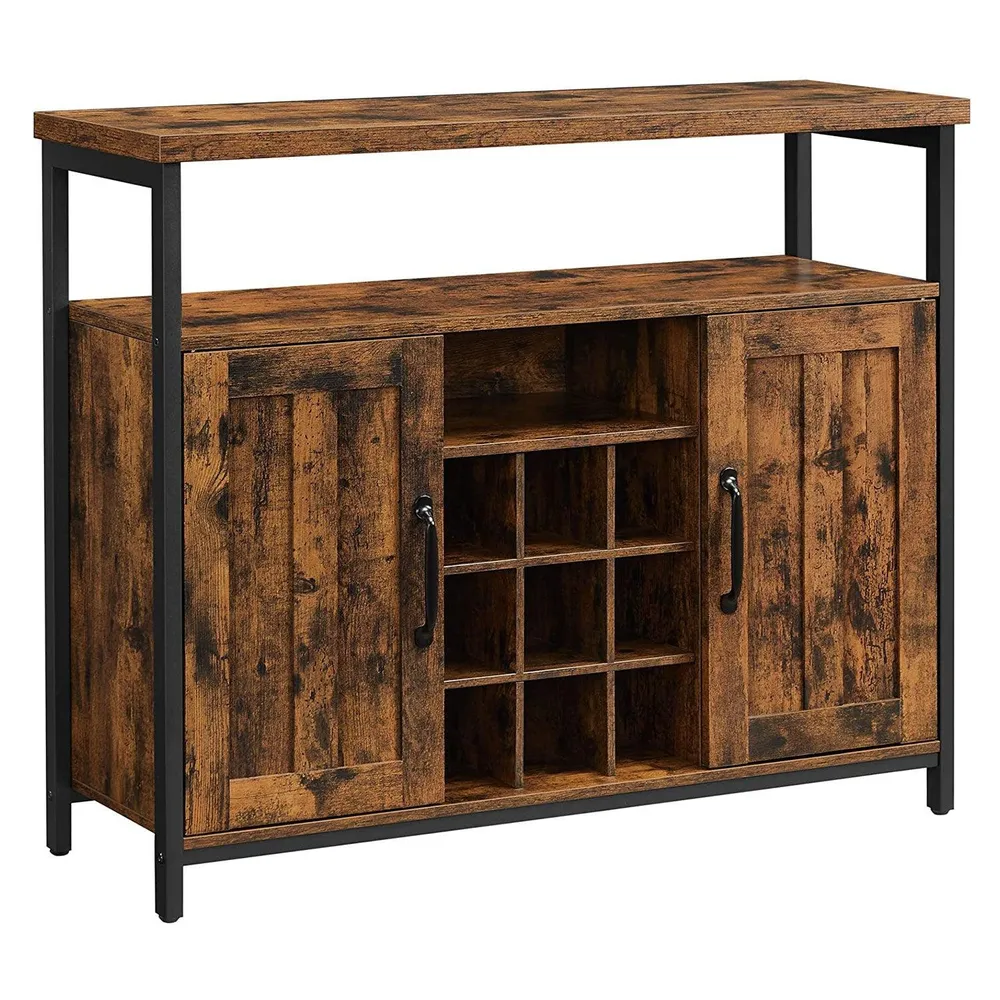 Komoda sa policama za vino 100 x 35 x 81,4 cm rustikalno smeđ