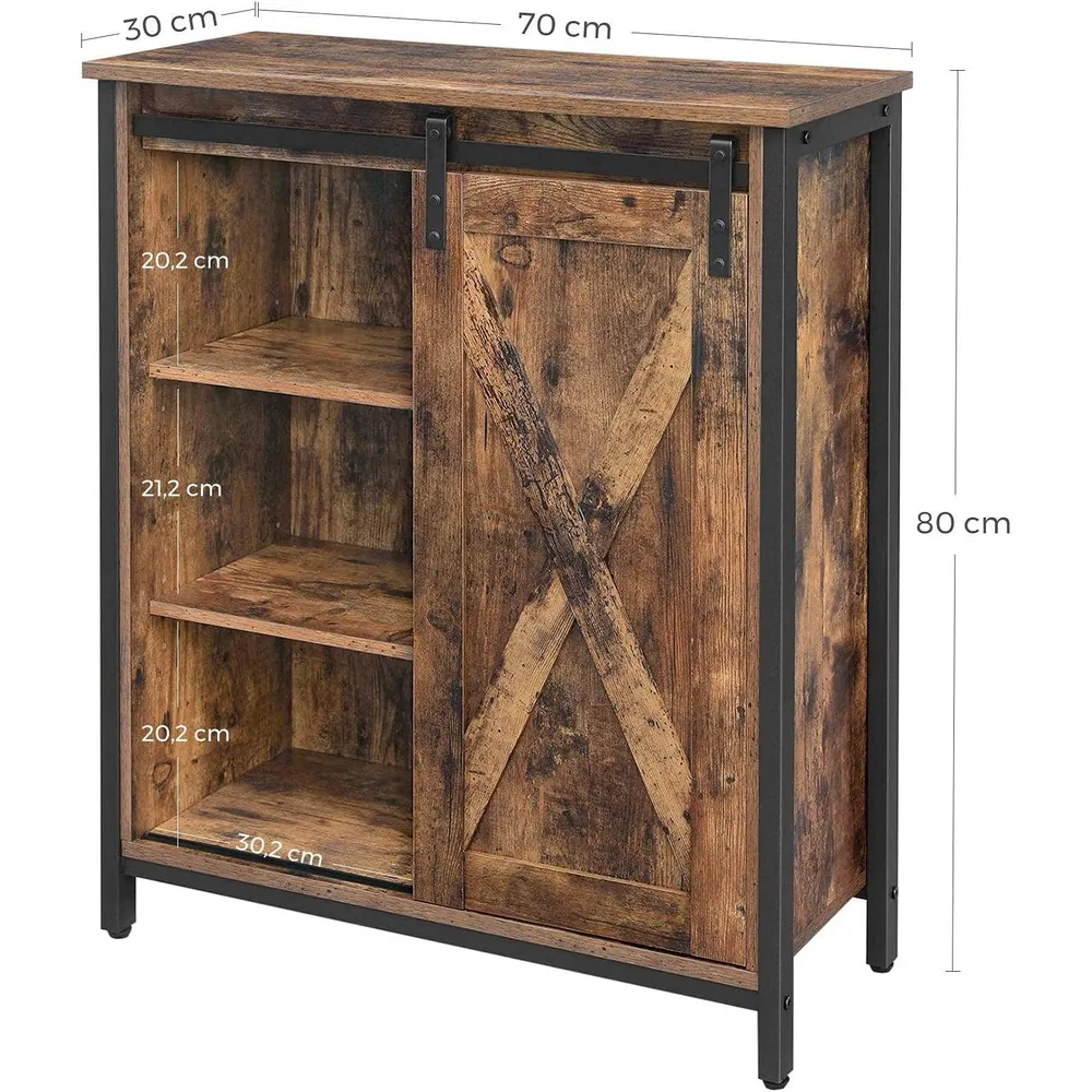 Komoda, Rustikalni kuhinjski element s kliznim vratima 70 x 30 x 80 cm