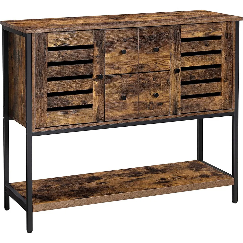 Ormar za pohranu Industrijski stil 2 ladice 100 x 35 x 84,5 cm