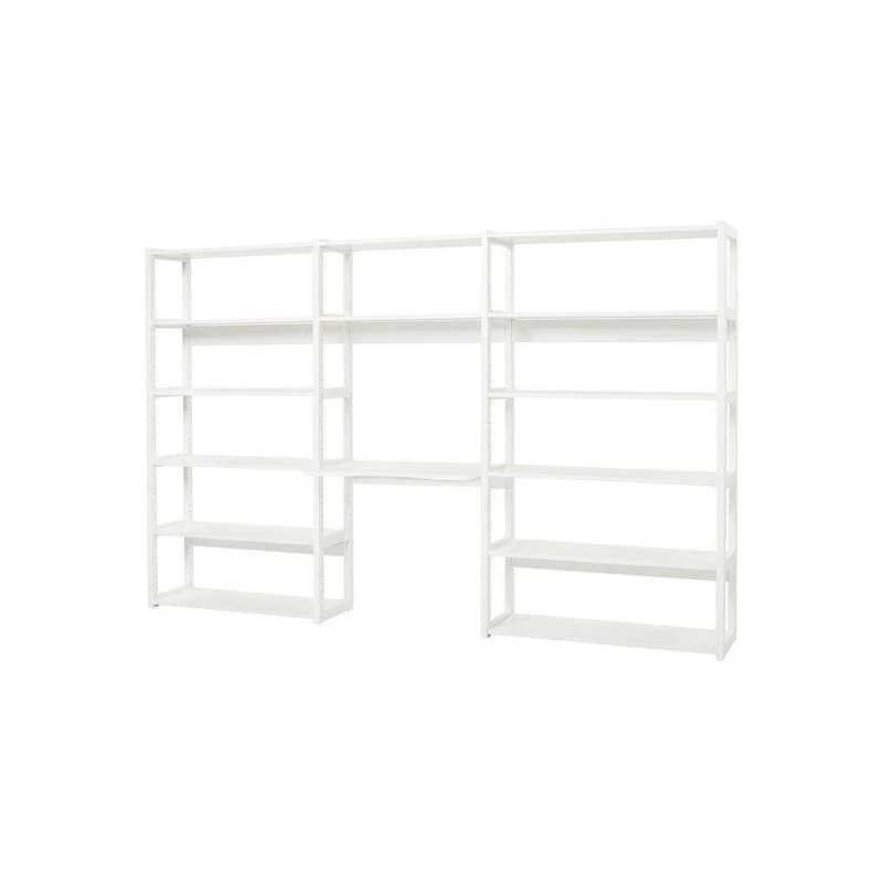 Hoppekids STOREY - Regal - 3 Sekcije s 14 Polica i Radnom Plocom - 80 cm. - Bijela
