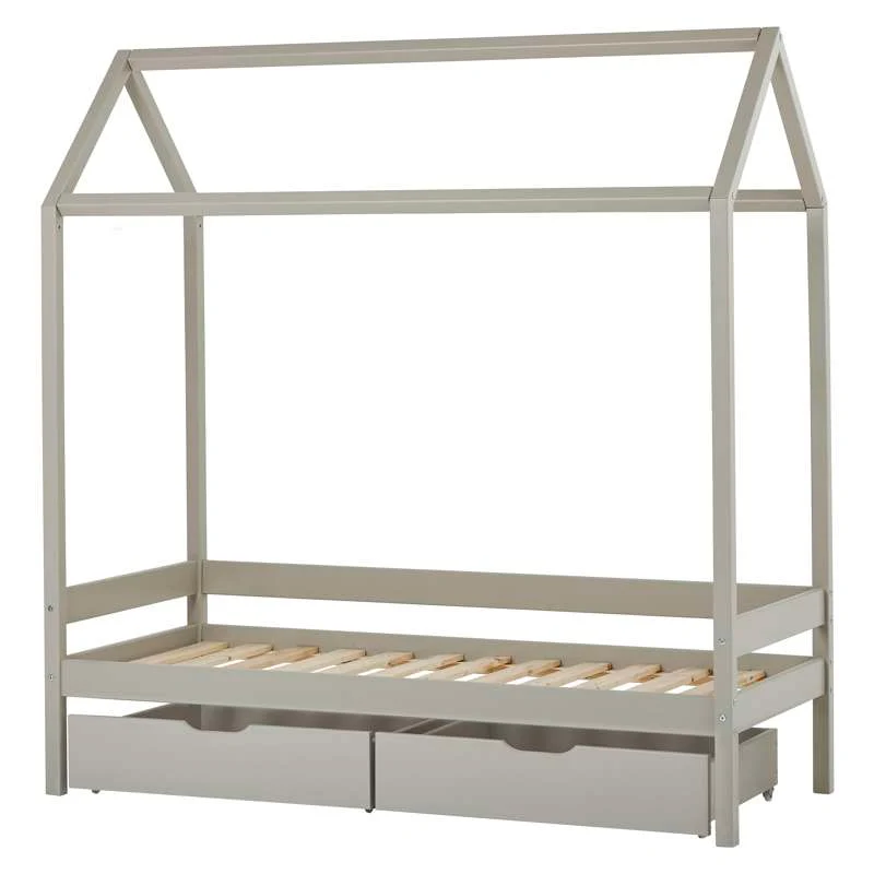 Hoppekids ECO Comfort - Husseng m. Skuffeset - 70x160 cm. - Golubja siva