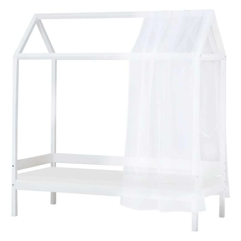 Hoppekids ECO Comfort - Husseng m. Tekstil i Madrac - 70x160 cm. - Bijela