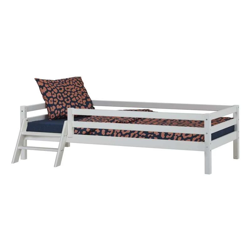 Hoppekids ECO Dream - Krevet za mlade s ljestvama i zaštitom za krevet - 90x200 cm. - Bijela