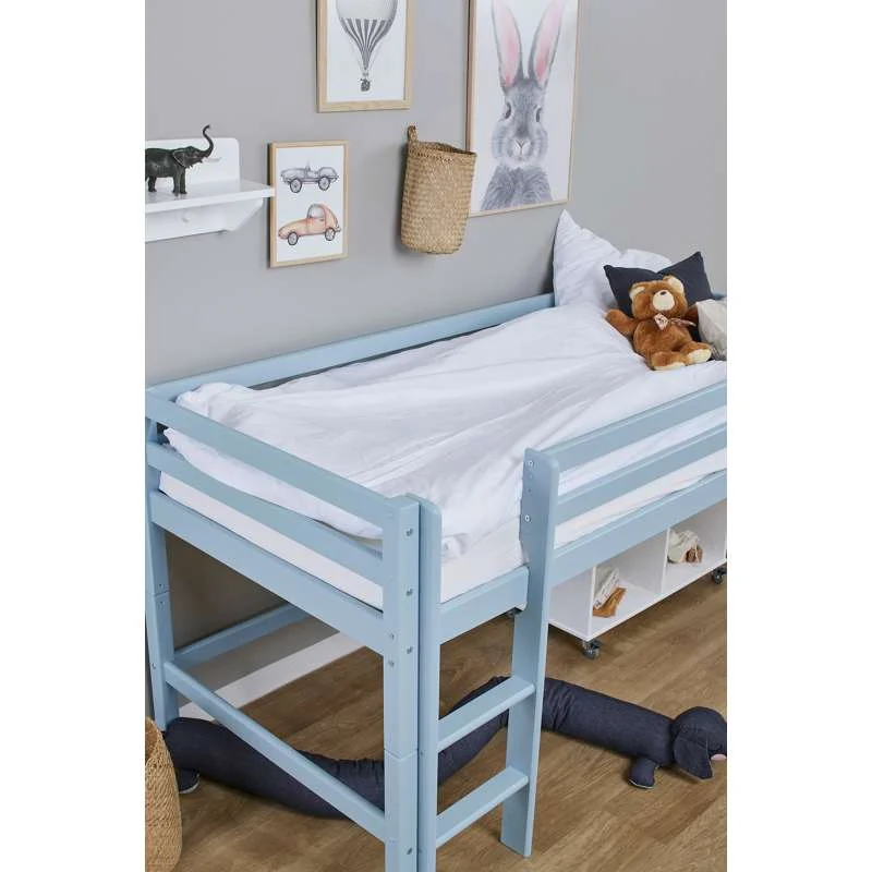 Hoppekids ECO Dream - Moja boja poluvisoki krevet - 90x200 cm. - Sanjiva plava