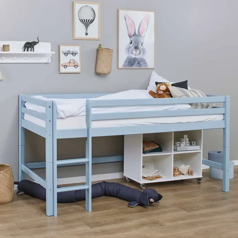 Hoppekids ECO Dream - Moja boja poluvisoki krevet - 90x200 cm. - Sanjiva plava