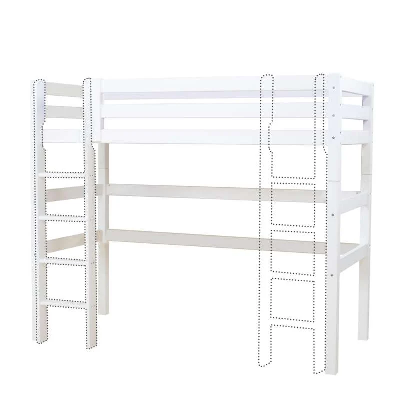 Hoppekids ECO Luxury - Visoka postelja - 90x200 cm. - Bijela