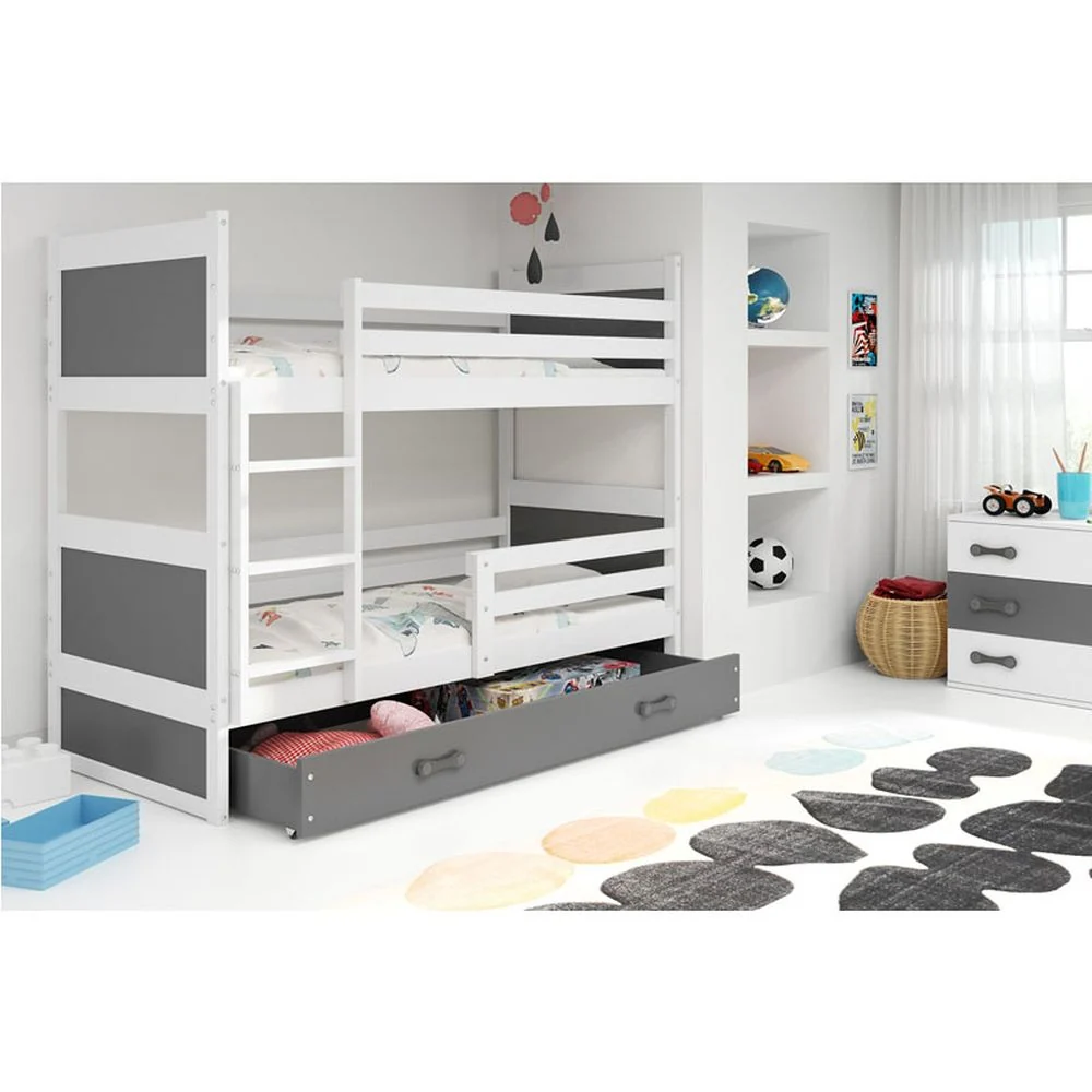 Krevet BMS Rico na kat + ladica 200x90 cm, BIA grafit