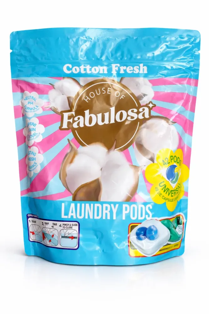 Fabulosa Laundry Pods Cotton Fresh – 42 pranja – Snažne kapsule deterdženta s mirisom svježeg pamuka