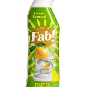 House Fab Gel za WC Lemon 750ml – Čistač WC- Limun – Snaž čistač za WC protiv kamenca, naslaga i prljavštine – Svježi limu...