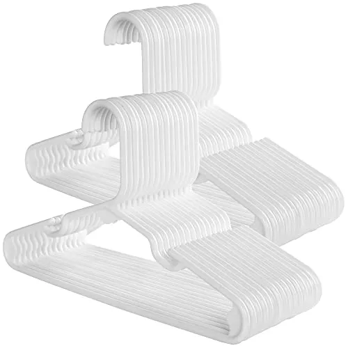 30 komada plastičnih vješalica za dječju odjeću, 29,5 x 0,57 x 17 cm, bijele