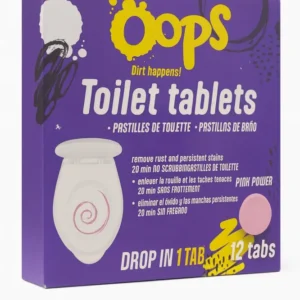 Oops tablete za WC – 12 komada – Protiv hrđe i tvrdokornih mrlja – Pink Power!