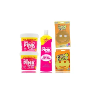 Paket za čišćenje - Scrub Daddy, Daddy Caddy, Pink Stuff Pasta, kremasti čistač