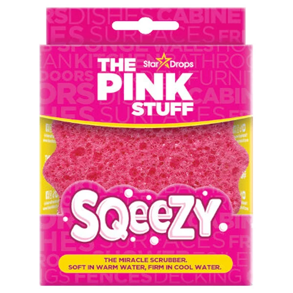 Pink Stuff Sqeezy - Dvostrana spužva za ribanje ružičasta