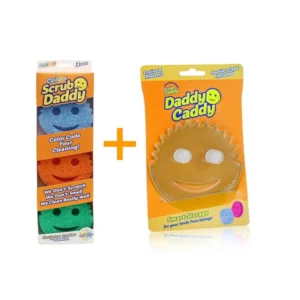 Scrub Daddy + Držč - Spužva 3 Boje - Daddy Caddy