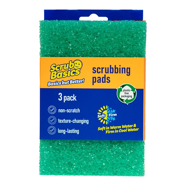 Scrub Daddy Scrub Basics Spužve za ribanje – 3 komada – Snažne spužve za ribanje za kuhinju i kupaonicu