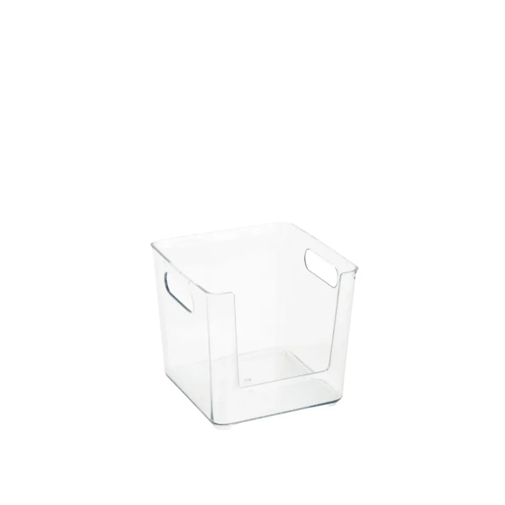 N&T Square Open Front Storage Bin 255g PET Clear