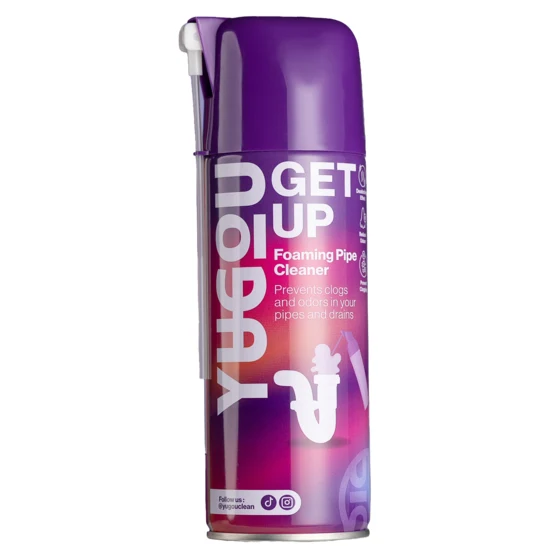 YUGOU Get Up pjenasti čistač cijevi 450 ml – brzo otpušavanje i dubinsko čišćenje pjenom za odvode