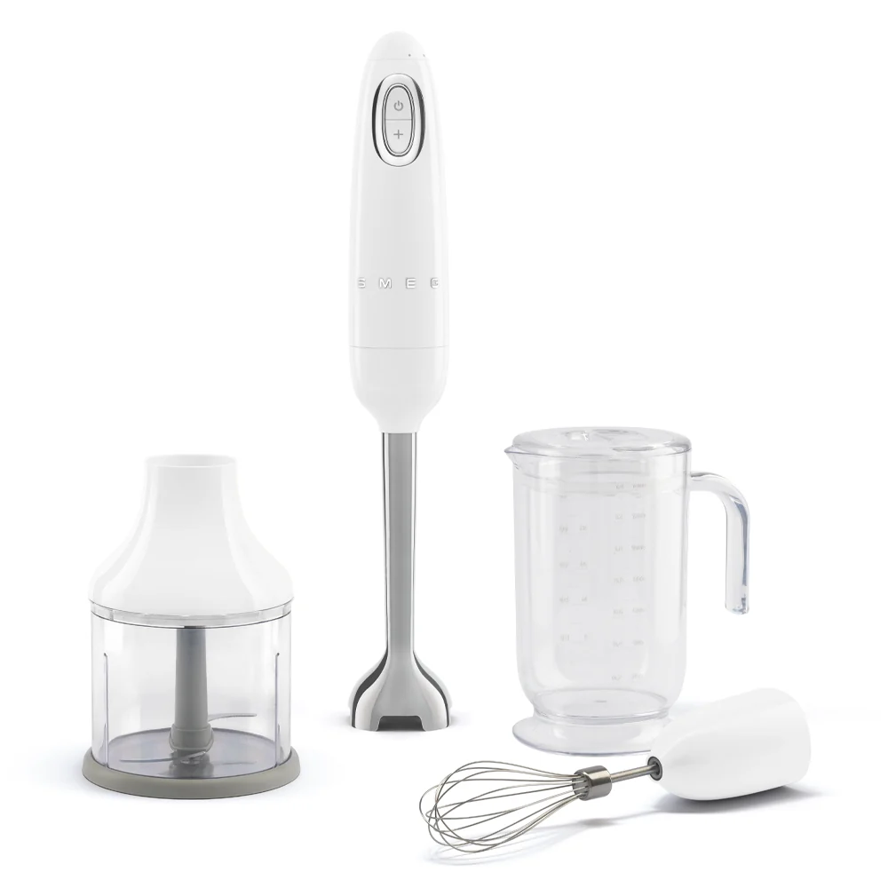 Cream Retro Hand Blender Accessories - White