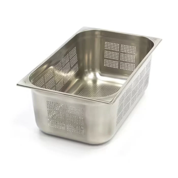 Gastronorm posoda - 1/1 GN - globoka 20cm - perforirana - iz nerjavečega jekla