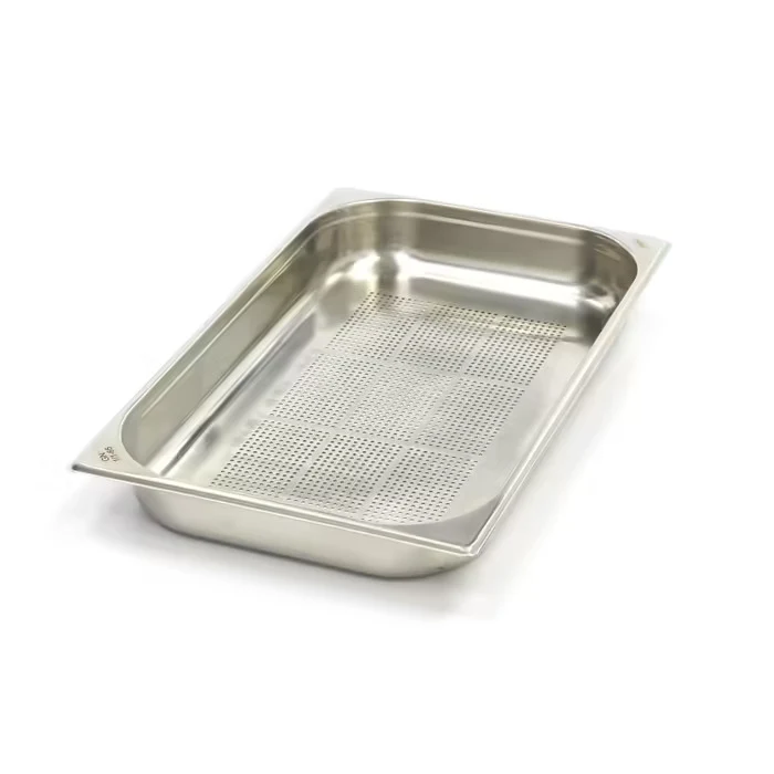 Gastronorm posoda - 1/1 GN - globoka 6,5cm - perforirana - iz nerjavečega jekla