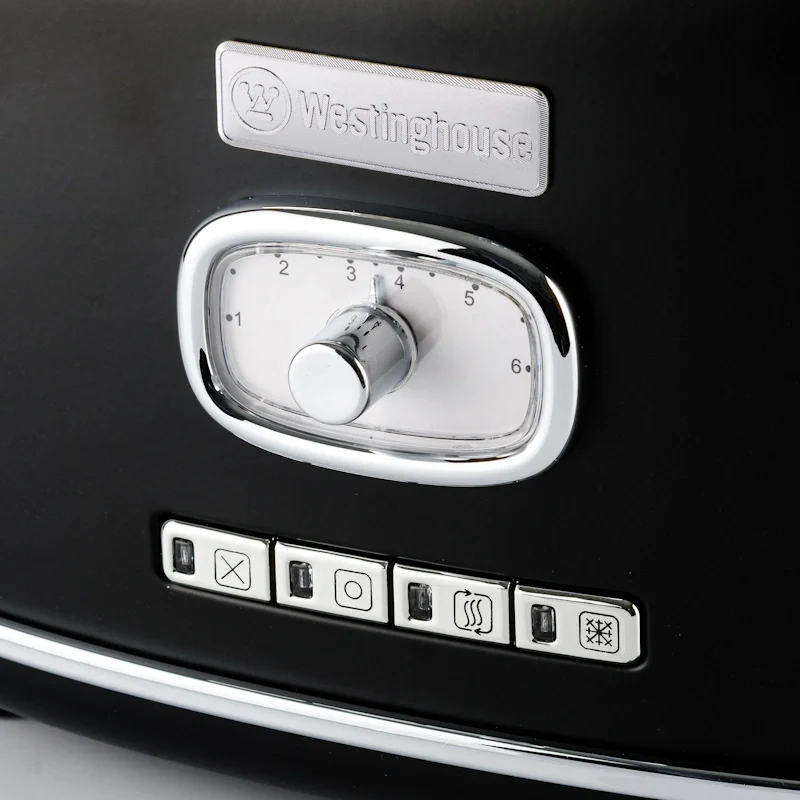 Westinghouse Retro Black 2 Slice toster