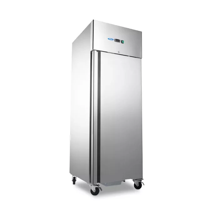 Zamrzovalnik - 600L - 3 nastavljive police - inox - na kolesih