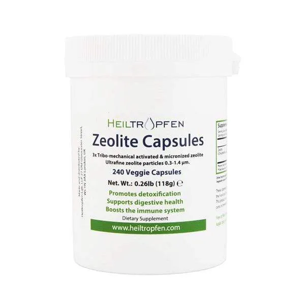 100% čisti 3x aktivirani zeolit klinoptilolit 240 kapsula
