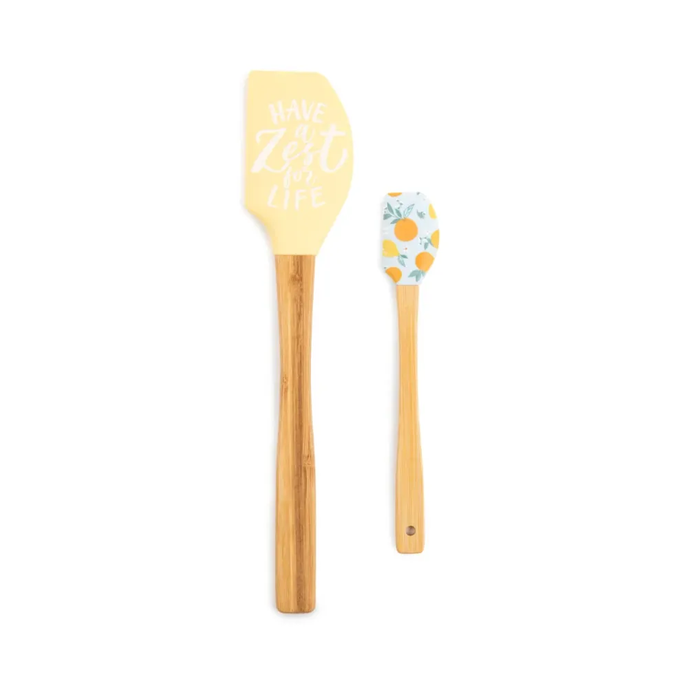 2pc B&S Ptd Spatula Lg/Mini - Watercolor Floral