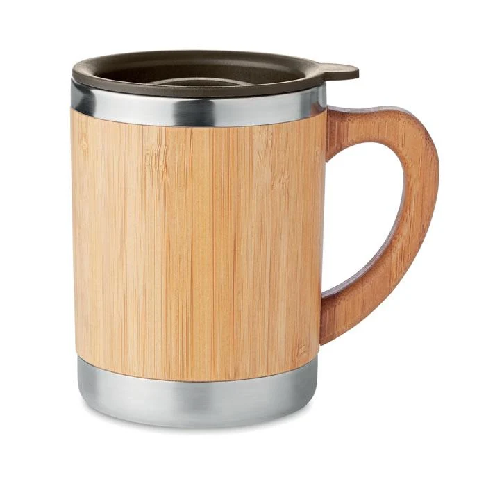 Šalica od bambusa s dvostrukim stijenkama, 300ml