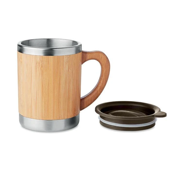 Šalica od bambusa s dvostrukim stijenkama, 300ml