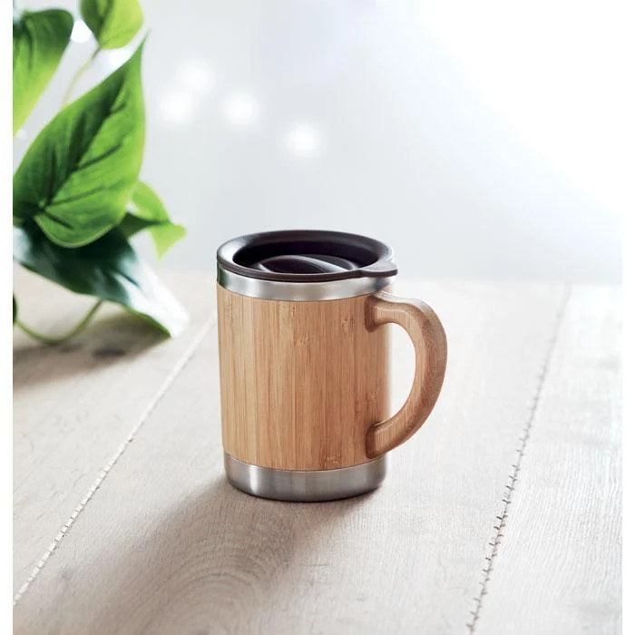 Šalica od bambusa s dvostrukim stijenkama, 300ml
