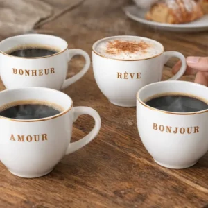 Šalica Bonjour - Amour - Reve - 300 ml – keramička šalica za bijelu kavu