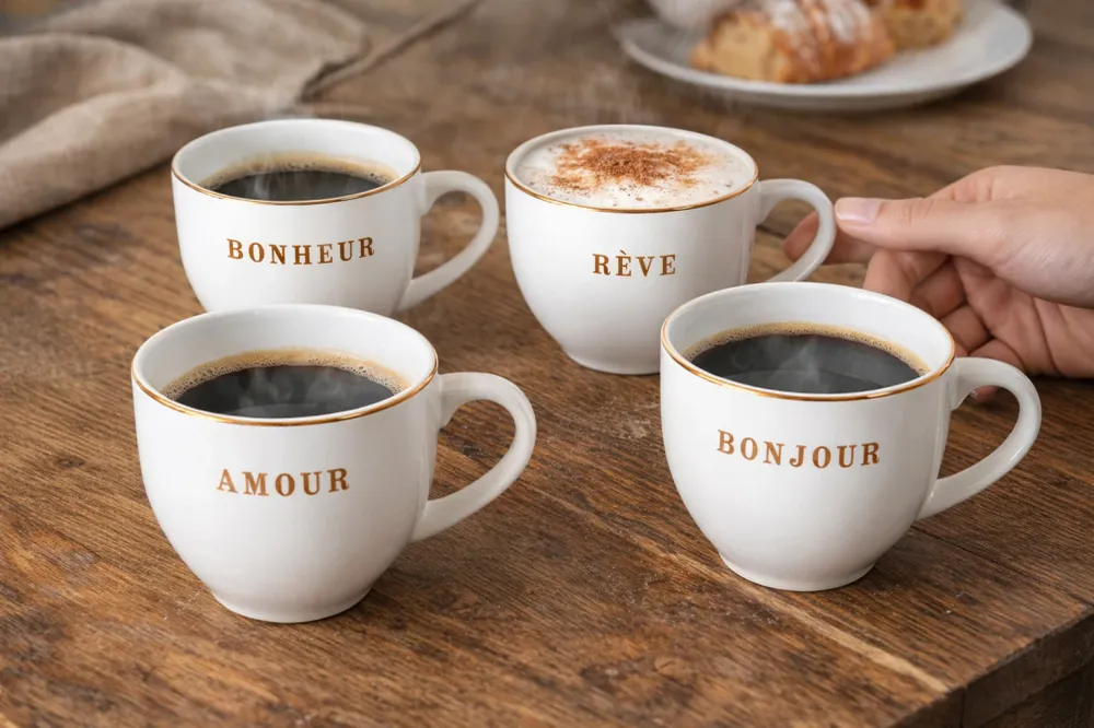Šalica Bonjour - Amour - Reve - 300 ml – keramička šalica za bijelu kavu