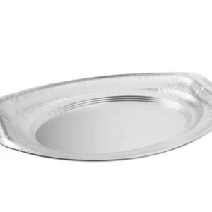 Aluminijski pladanj ovalni 43×28 cm (pakiranje 10 kom) – za posluživanje i catering 🍽️