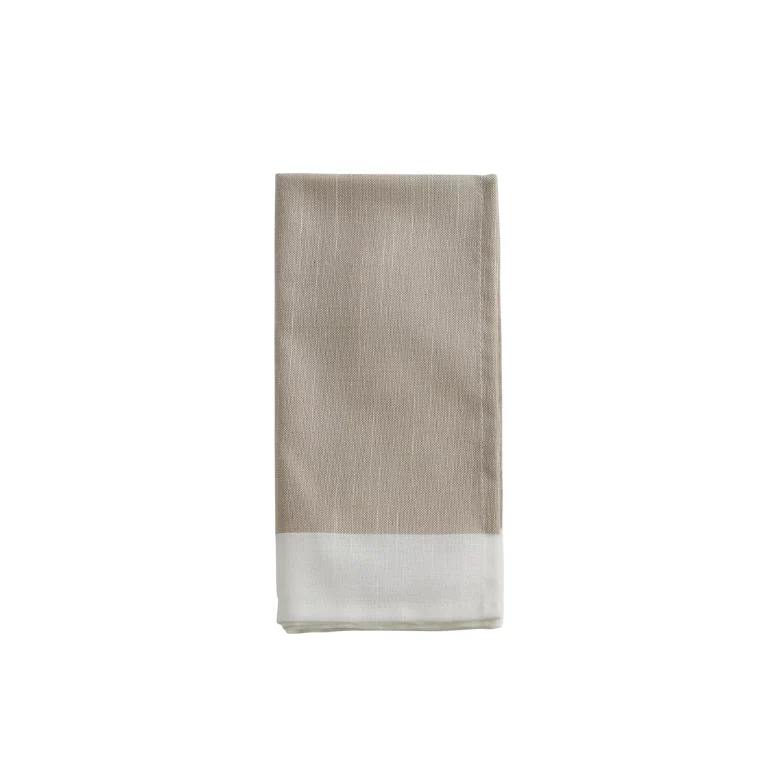 Banded Border Napkins Set 4