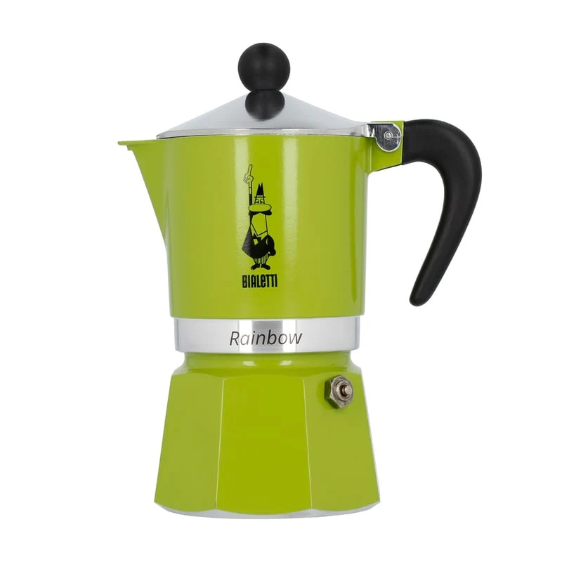 Kafetijera BIALETTI MOKA RAINBOW, 3 šalice, Zelena