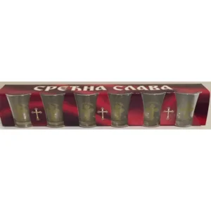 Brandy glass set 1/6 - 4x28x5cm Srecna Slava