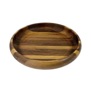 Breza Wooden round bowl walnut Ø30cm