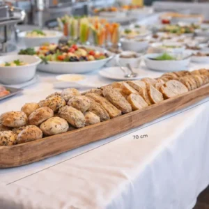 Drvena zdjela / pladanj za posluživanje 70 cm – buffet & catering