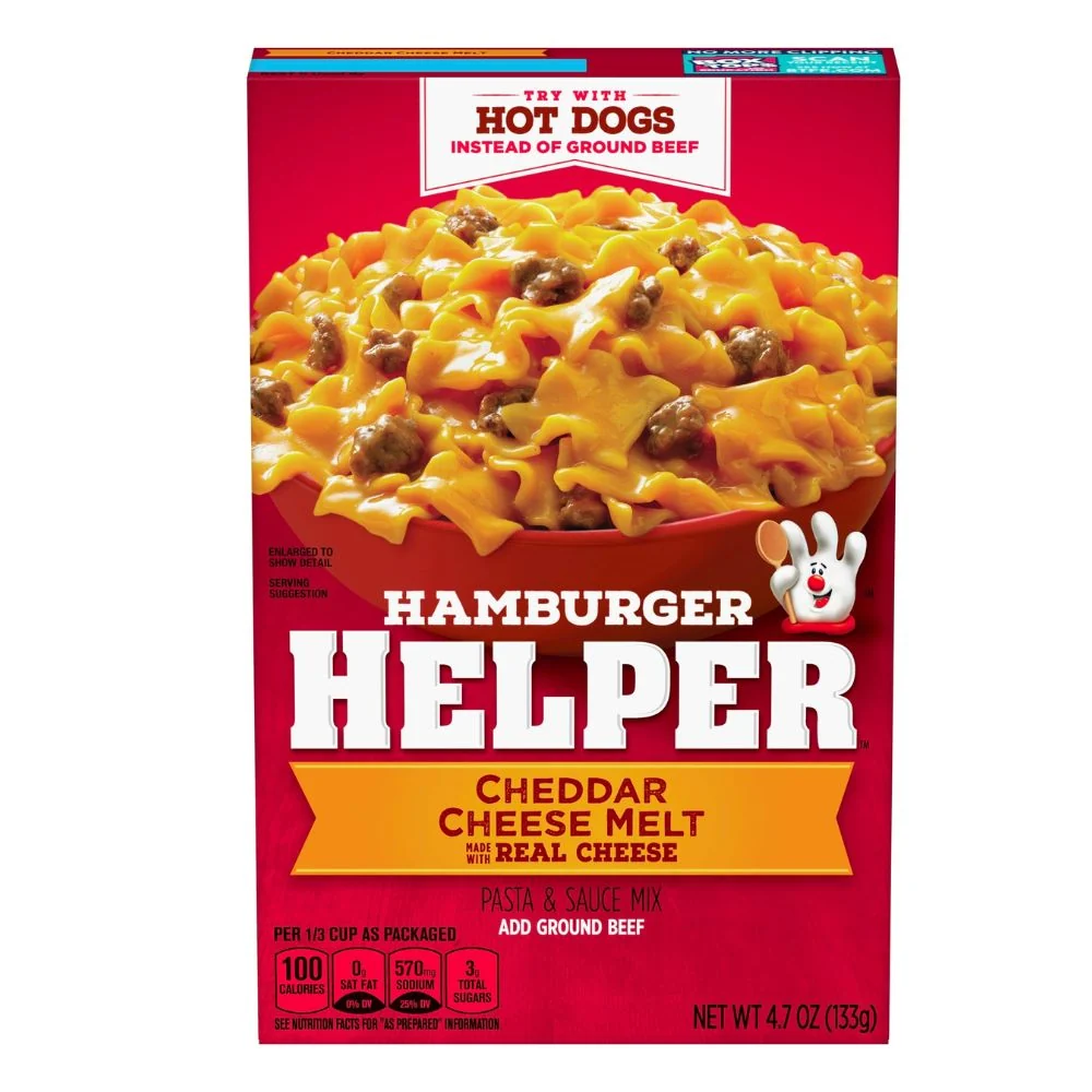 Hamburger Helper Cheddar Cheese Melts, tjestenina sa sirom i govedinom od 133g