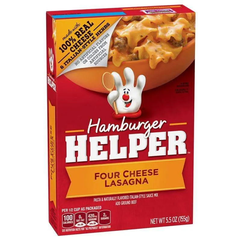 Hamburger Helper Real Cheese Lasagna, priprema za lazanje od 195g ROK 05/04/2023