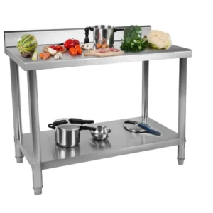Inox radni stol 120×60 cm s uzdignutim rubom – Royal Catering 250 kg ⚙️