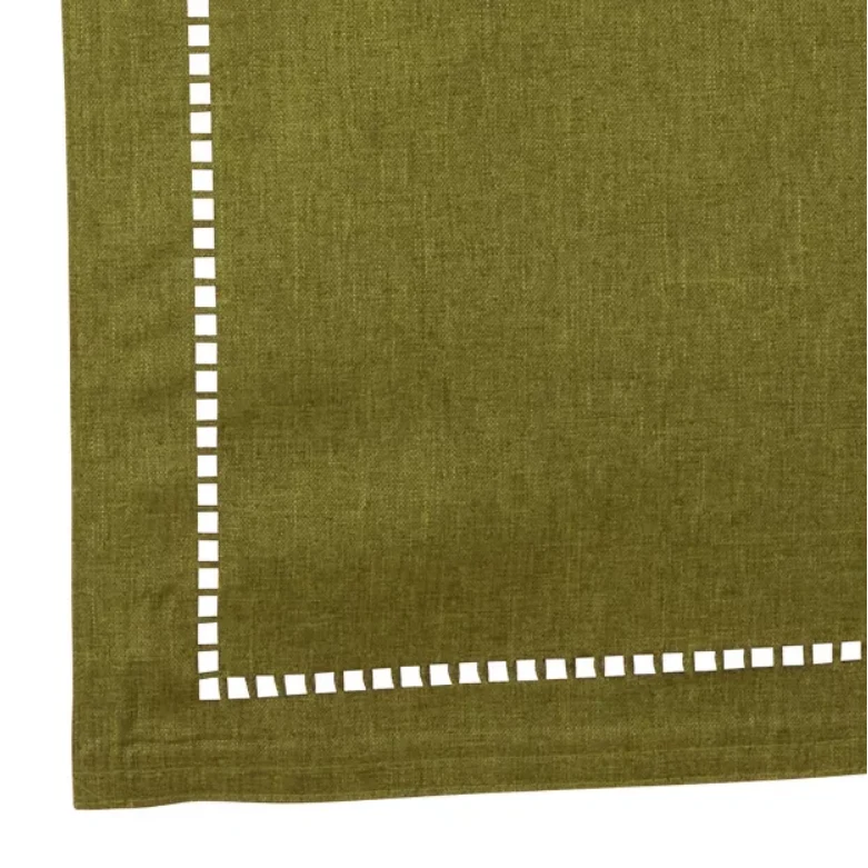 Laser-Cut Hemstitch Runner Green 14"x72"