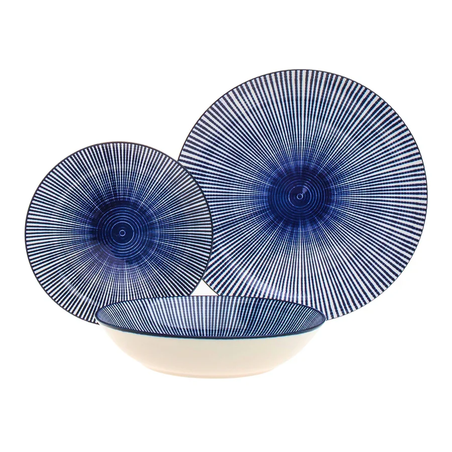 Laura Blue Porcelain 12 PC Set