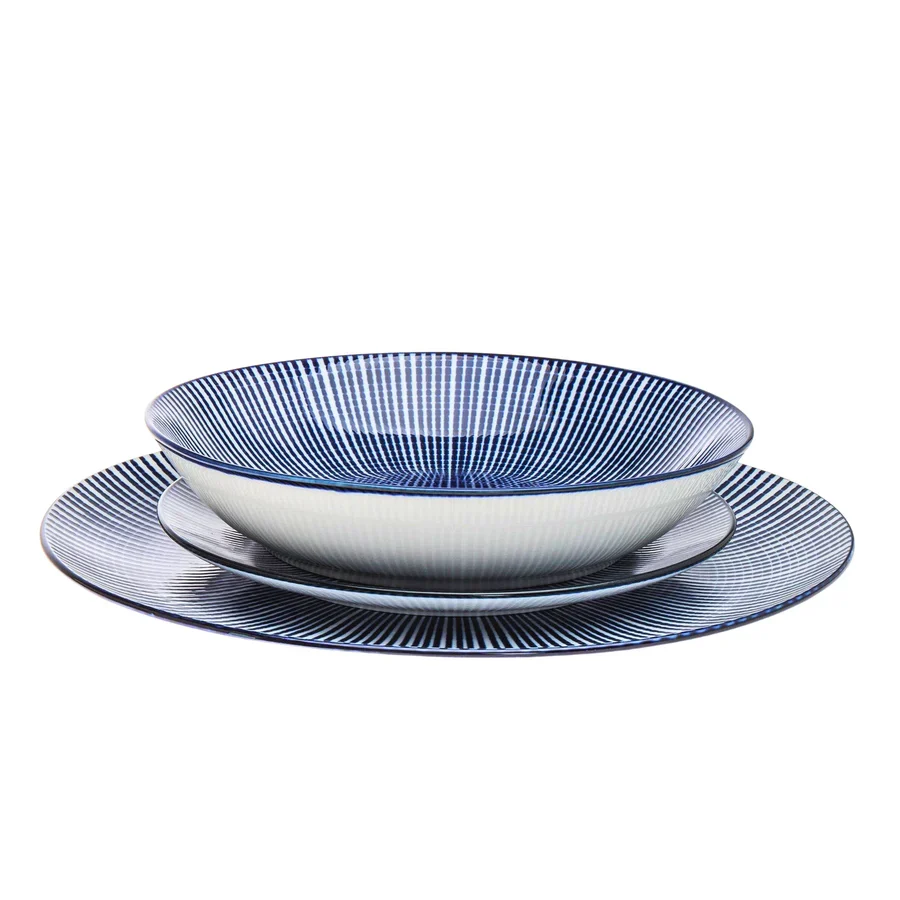Laura Blue Porcelain 12 PC Set
