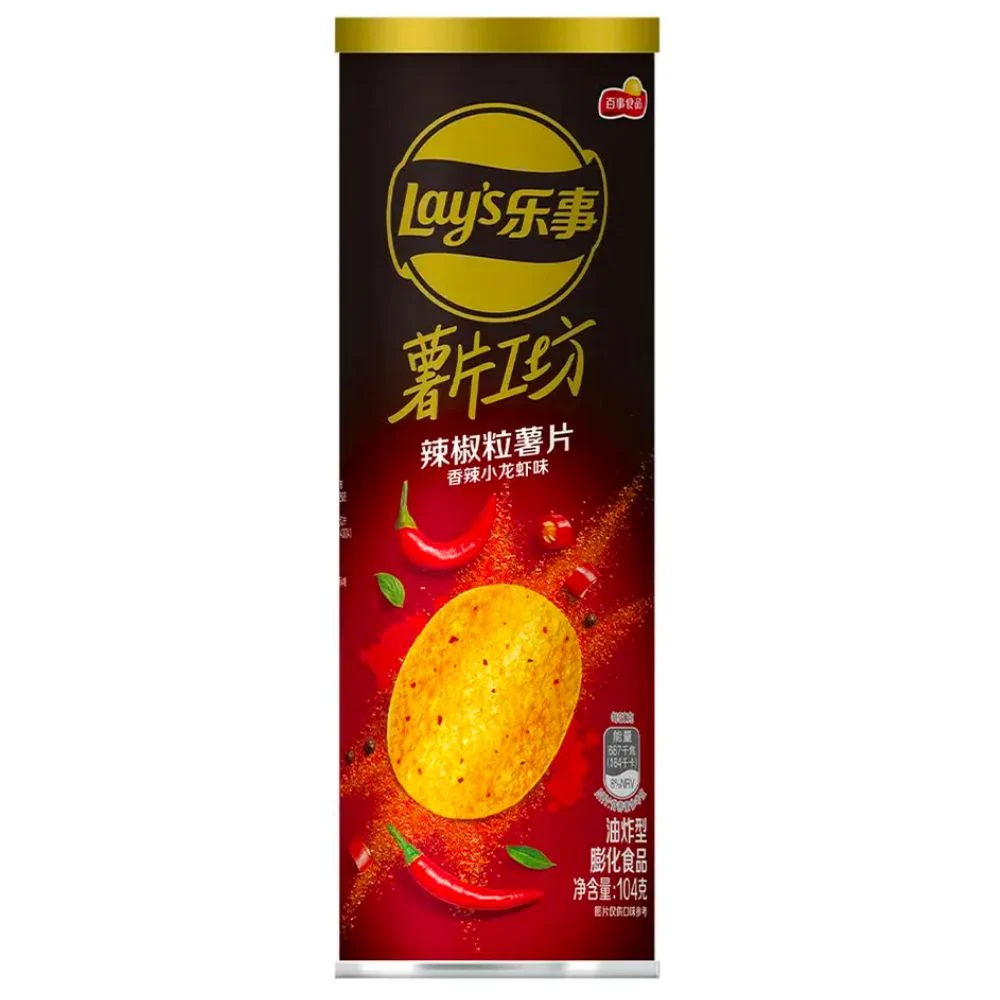 Lay's Extra Spicy Crayfish, ekstra ljuti čips s okusom škampa od 104g