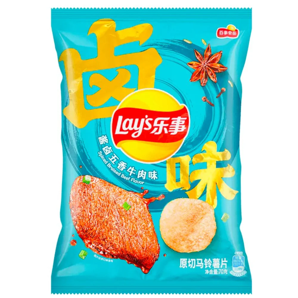Lay’s Spiced Braised Beef Flavour, čips s okusom pirjanog govedine od 70g