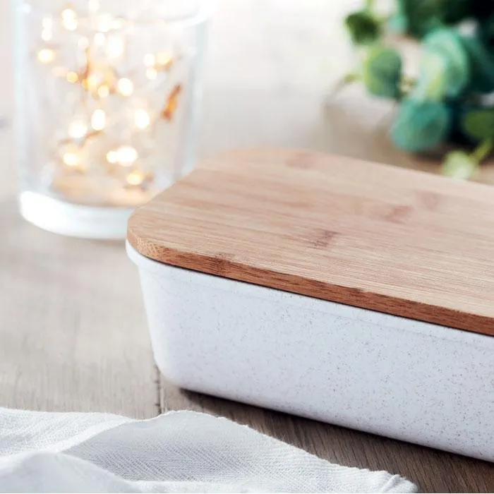 Lunch box s poklopcem od bambusa