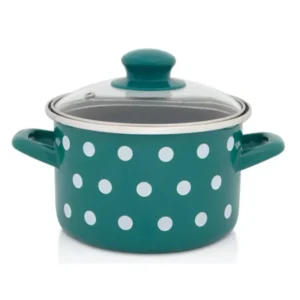 Metalac GREEN WHITE DOT deep pot 16cm/2lit